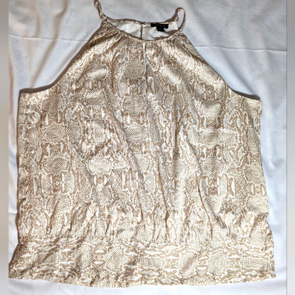 Ann Taylor Sleeveless Reptile Print Modern Halter Top Size 12